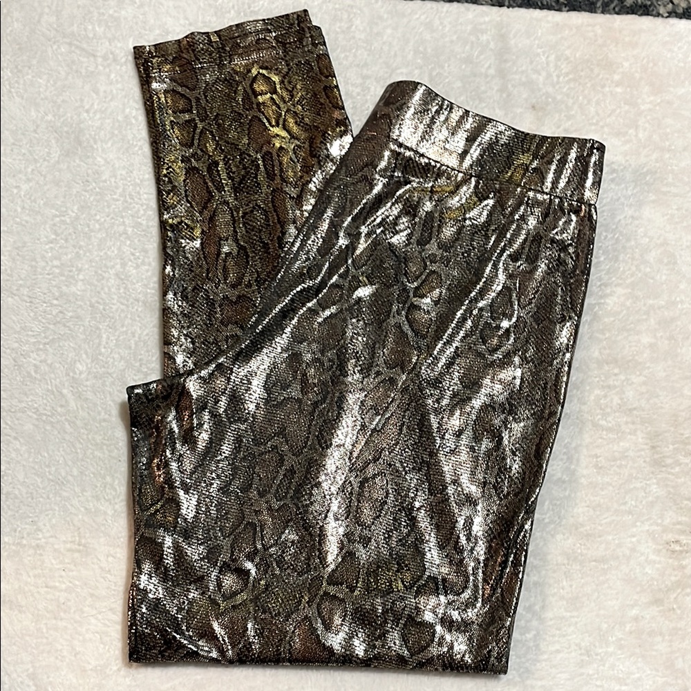 Privy Metallic Snake Print Leggings